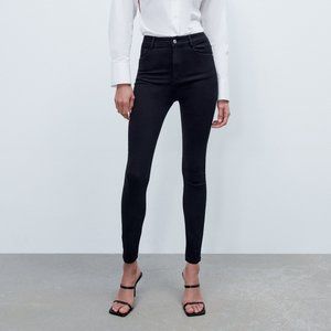 NWT Zara HI-RISE SCULPT SKINNY JEANS BLACK